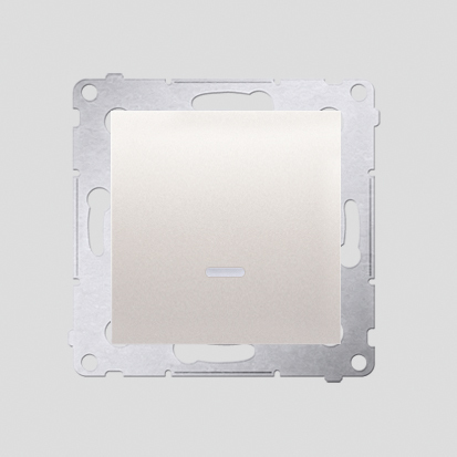 ŁĄCZNIK JEDNOBIEGUNOWY Z PODŚWIETLENIEM LED (MODUŁ) 10 AX KREMOWY SIMON 54 - DW1L.01/41 - KONTAKT SIMON