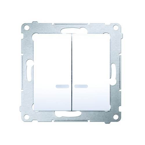 ŁĄCZNIK ŚWIECZNIKOWY Z PODŚWIETLENIEM LED I DO WERSJI IP44 (MODUŁ) 10 AX ZŁOTY MAT SIMON 54 - DW5BL.01/44 - KONTAKT SIMON