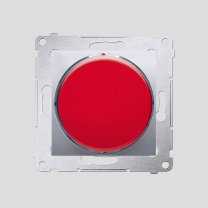 SYGNALIZATOR ŚWIETLNY LED – ŚWIATŁO CZERWONE (MODUŁ) SREBRNY MAT SIMON 54 - DSS2.01/43 - KONTAKT SIMON
