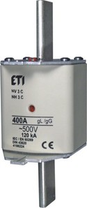 WKŁADKA BEZPIECZNIKOWA 315A WT-3C CHARAKTERYSTYKA GG ZWŁOCZNA KOMBI - 004186222 - ETI