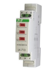 LAMPKA LED SYGNALIZACYJNA POTRÓJNA KOLOR CZERWONY-CZERWONY-CZERWONY ZASILANIE 230V LK-713 R - LK-713R - F&F