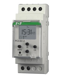 ZEGAR STERUJĄCY 16A JEDNOKANAŁOWY TYGODNIOWY STEROWANIE 24-264V AC/DC PCZ-521 - PCZ-521 - F&F