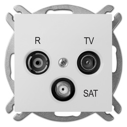 GNIAZDO ANTENOWE RTV-SAT KOŃCOWE MODUŁ BIAŁE SENTIA - 1453-10 - ELEKTRO-PLAST NASIELSK