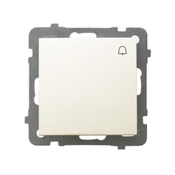 ŁĄCZNIK ZWIERNY &bdquo;DZWONEK&rdquo; BEZ RAMKI ECRU AS  - ŁP-6G/m/27 - OSPEL