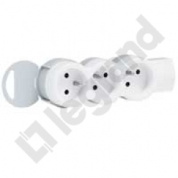 GNIAZDO PRZENOŚNE STANDARD/3 GNIAZDA Z UZIEMIENIEM BEZ PRZEWODU 3X2P+Z - 50053 - LEGRAND