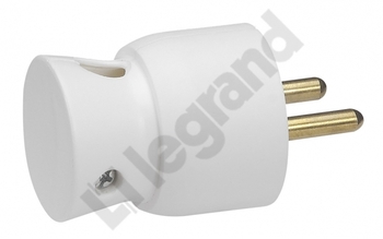 WTYCZKA PR 2P+Z - 16 A - PLASTIKOWA - BIAŁA - BOCZNE WYJŚCIE PRZEWODU HELMO - 50101 - LEGRAND