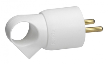 WTYCZKA 2P+Z - 16 A - PLASTIKOWA - BIAŁA - Z PIERŚCIENIEM HELMO - 50103 - LEGRAND