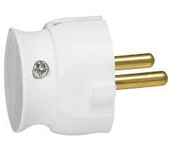 WTYCZKA PŁASKA 2P 16A PLASTIKOWA BIAŁA HELMO - 50183 - LEGRAND