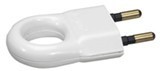 WTYCZKA POJEDYNCZA - 2,5 A - PLASTIKOWA - BIAŁA - Z PIERŚCIENIEM - 50310 - LEGRAND