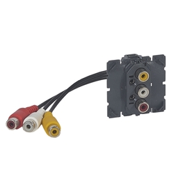 GNIAZDO 2 X RCA Z PRZEWODEM CELIANE  - 067373 - LEGRAND