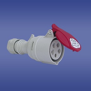 GNIAZDO PRZENOŚNE 16A 5 POLOWE IP44 CZERWONE ISN 1653 - 50.22 - ELEKTROPLAST OPATÓWEK