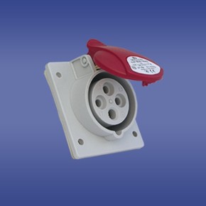 GNIAZDO TABLICOWE SKOŚNE 16A 4 POLOWE IP44 BIAŁY IEN 1643 - 50.41 - ELEKTROPLAST OPATÓWEK