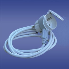 ROZDZIELACZ WTYCZKA-GNIAZDO Z POKRYWĄ Z UZIEMIENIEM 16A 2P KABEL 1,5M AWA-GP BIAŁY - 51.86 - ELEKTROPLAST OPATÓWEK