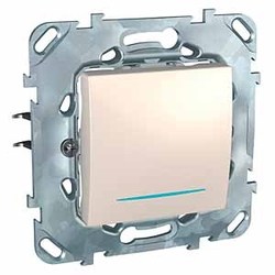 ŁĄCZNIK KRZYŻOWY Z PODŚWIETLENIEM PIASKOWY UNICA  - MGU50.205.25NZ - SCHNEIDER ELECTRIC