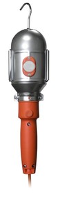 LAMPA WARSZTATOWA +KLOSZ MAGNES GUMA 60W WŁĄCZNIK HAK POMARAŃCZOWA - IMP.LAM.WAR/5M+MAGNES.P.GUMA - ACAR