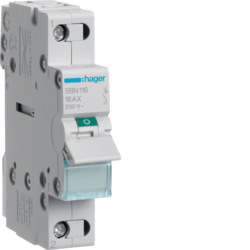 MODUŁOWY ROZŁĄCZNIK IZOLACYJNY 1P 16A - SBN116 - HAGER - BERKER