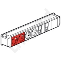 BLOK ZASILAJĄCY, 2 GNIAZDA 2P+Z, 2 GNIAZDA 2P+Z KODOWANE, 2 GNIAZDA RJ 45 - 053419 - LEGRAND