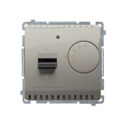REGULATOR TEMPERATURY Z CZUJNIKIEM WEWNĘTRZNYM SATYNOWY SIMON BASIC - BMRT10W.02/29 - KONTAKT SIMON