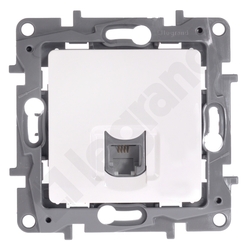 GNIAZDO TELEFONICZNE POJEDYNCZE RJ11 BIAŁE NILOE ECO - 664569 - LEGRAND