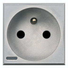GNIAZDO POJEDYNCZE Z UZIEMIENIEM 16A ALUMINIUM (SAMOZACISKI) AXOLUTE - HC4142AN - LEGRAND