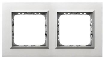 RAMKA PODWÓJNA ALUMINIUM + RAMKA SREBRNA SONATA  - R-2RAC/35/38 - OSPEL