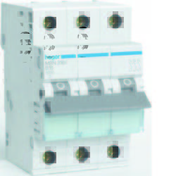 WYŁĄCZNIK NADPRĄDOWY C 2A 3-POLOWY CHARAKTERYSTYKA C MCB  - MCN302E - HAGER - BERKER
