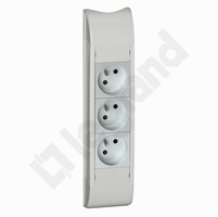 BLOK KOLUMNOWY ALU 3 X GNIAZDO POJEDYNCZE Z UZIEMIENIEM DLP  - 030732 - LEGRAND