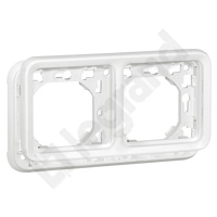 UCHWYT PODWÓJNY POZIOMY ANTYBAKTERYJNY BIAŁY PLEXO IP55  - 070794 - LEGRAND