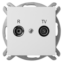 GNIAZDO R-TV 14DB BIAŁE SENTIA  - 1455-10 - ELEKTRO-PLAST NASIELSK