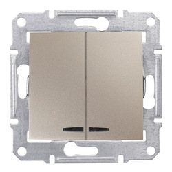 ŁĄCZNIK ŚWIECZNIKOWY Z PODŚWIETLENIEM SATYNA SEDNA - SDN0300368 - SCHNEIDER ELECTRIC