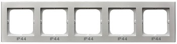 RAMKA PIĘCIOKROTNA DO ZESTAWÓW IP44 SREBRO MAT SONATA  - RH-5R/38 - OSPEL