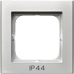 RAMKA POJEDYNCZA DO ŁĄCZNIKÓW IP44 SREBRO MAT SONATA  - RH-1R/38 - OSPEL