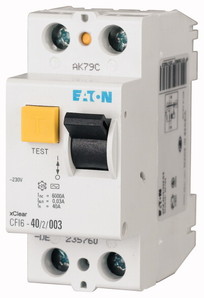 WYŁĄCZNIK RÓŻNICOWY 63A/30MA 2 POLOWY TYP AC CFI6 - 235768 - EATON