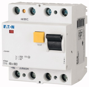 WYŁĄCZNIK RÓŻNICOWY 25A/30MA 4 POLOWY TYP A CFI6 - 235780 - EATON