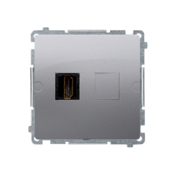 GNIAZDO HDMI POJEDYNCZE (MODUŁ) STAL INOX SIMON BASIC - BMGHDMI.01/21 - KONTAKT SIMON