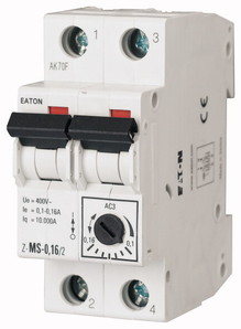 WYŁĄCZNIK SILNIKOWY ZAKRES 0.4-0.63A AC3 2 BIEGUNY WYZWALANIE TERMOMAG. Z-MS - 248392 - EATON