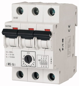 WYŁĄCZNIK SILNIKOWY ZAKRES 1.0-1.6A AC3 3 BIEGUNY WYZWALANIE TERMOMAG. Z-MS - 248407 - EATON