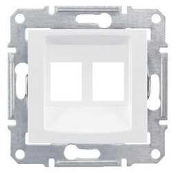 PŁYTKA DO GNIAZDA KOMPUTEROWEGO PODWÓJNEGO 2XRJ45 MOLEX BIAŁA SEDNA - SDN4400621 - SCHNEIDER ELECTRIC