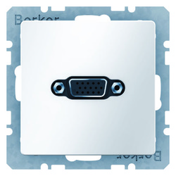 GNIAZDO VGA BIAŁY AKSAMIT Q.1 - 3315406089 - HAGER - BERKER