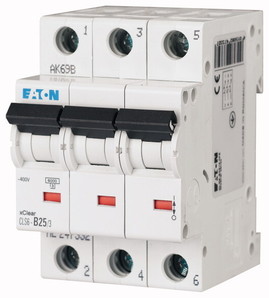 WYŁĄCZNIK NADPRĄDOWY C 2A 3 POLOWY CHARAKTERYSTYKA C CLS6 - 270415 - EATON