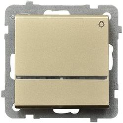 ŁĄCZNIK ZWIERNY &bdquo;ŚWIATŁO&rdquo;Z PODŚWIETLENIEM SZAMPAŃSKI ZŁOTY SONATA - ŁP-5RS/M/39 - OSPEL