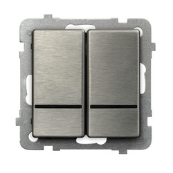 ŁĄCZNIK DWUGRUPOWY ŚWIECZNIKOWY STAL INOX SONATA - ŁP-2RMS/M/37 - OSPEL
