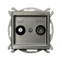 GNIAZDO RTV-SAT KOŃCOWE STAL INOX SONATA - GPA-RMS/M/37 - OSPEL