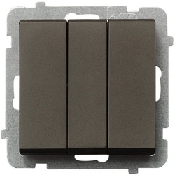 ŁĄCZNIK POTRÓJNY CZEKOLADOWY METAL SONATA - ŁP-13R/M/40 - OSPEL