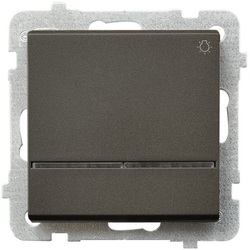 ŁĄCZNIK ZWIERNY &bdquo;ŚWIATŁO&rdquo; Z PODŚWIETLENIEM CZEKOLADOWY METAL SONATA - ŁP-5RS/M/40 - OSPEL