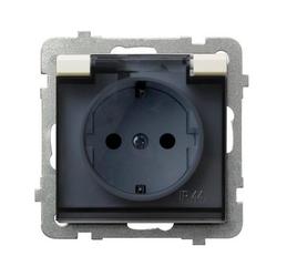 GNIAZDO BRYZGOSZCZELNE Z UZIEMIENIEM SCHUK ECRU SONATA - GPH-1RS/M/27/D - OSPEL