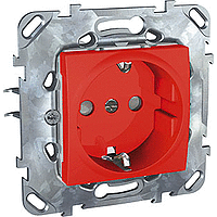GNIAZDO POJEDYNCZE SCHUKO CZERWONE - MGU50.037.03Z - SCHNEIDER ELECTRIC