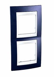RAMKA PODWÓJNA PIONOWA BŁĘKIT INDYGO UNICA PLUS  - MGU6.004V.842 - SCHNEIDER ELECTRIC