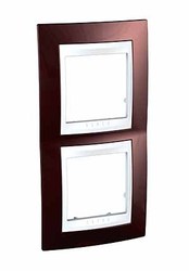 RAMKA PODWÓJNA PIONOWA LAZUR KARMINOWY UNICA PLUS  - MGU6.004V.851 - SCHNEIDER ELECTRIC
