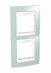 RAMKA PODWÓJNA PIONOWA ZIELEŃ BRYLANTOWA UNICA PLUS  - MGU6.004V.870 - SCHNEIDER ELECTRIC